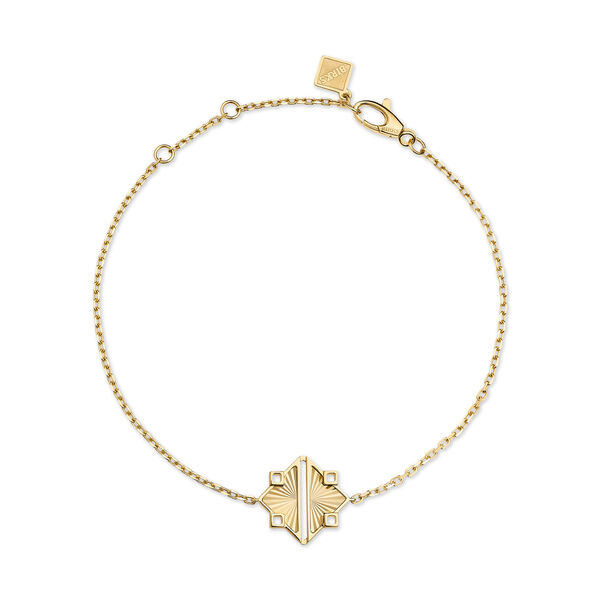 Guilloch&eacute; Yellow Gold Bracelet, Small